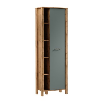 Βιβλιοθήκη MENTA 66x200x37 cm δρυς Wotan/πράσινο