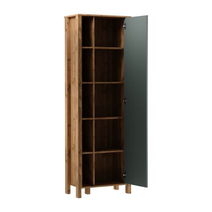 Βιβλιοθήκη MENTA 66x200x37 cm δρυς Wotan/πράσινο