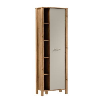 Βιβλιοθήκη MENTA 66x200x37 εκ. δρυς Wotan/γκρι