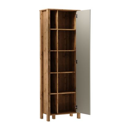 Βιβλιοθήκη MENTA 66x200x37 εκ. δρυς Wotan/γκρι