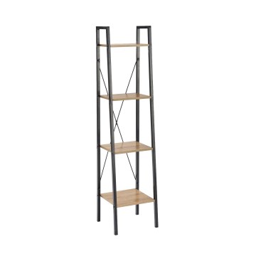 Βιβλιοθήκη NARVIK 148x34 cm μαύρη/Sonoma δρυς