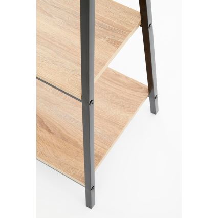 Βιβλιοθήκη NARVIK 148x34 cm μαύρη/Sonoma δρυς