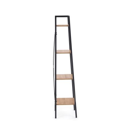 Βιβλιοθήκη NARVIK 148x34 cm μαύρη/Sonoma δρυς