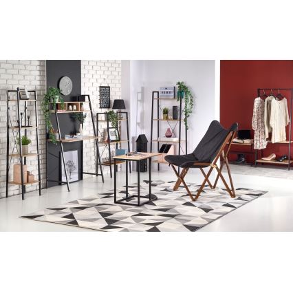 Βιβλιοθήκη NARVIK 148x60 cm μαύρο/δρυς sonoma