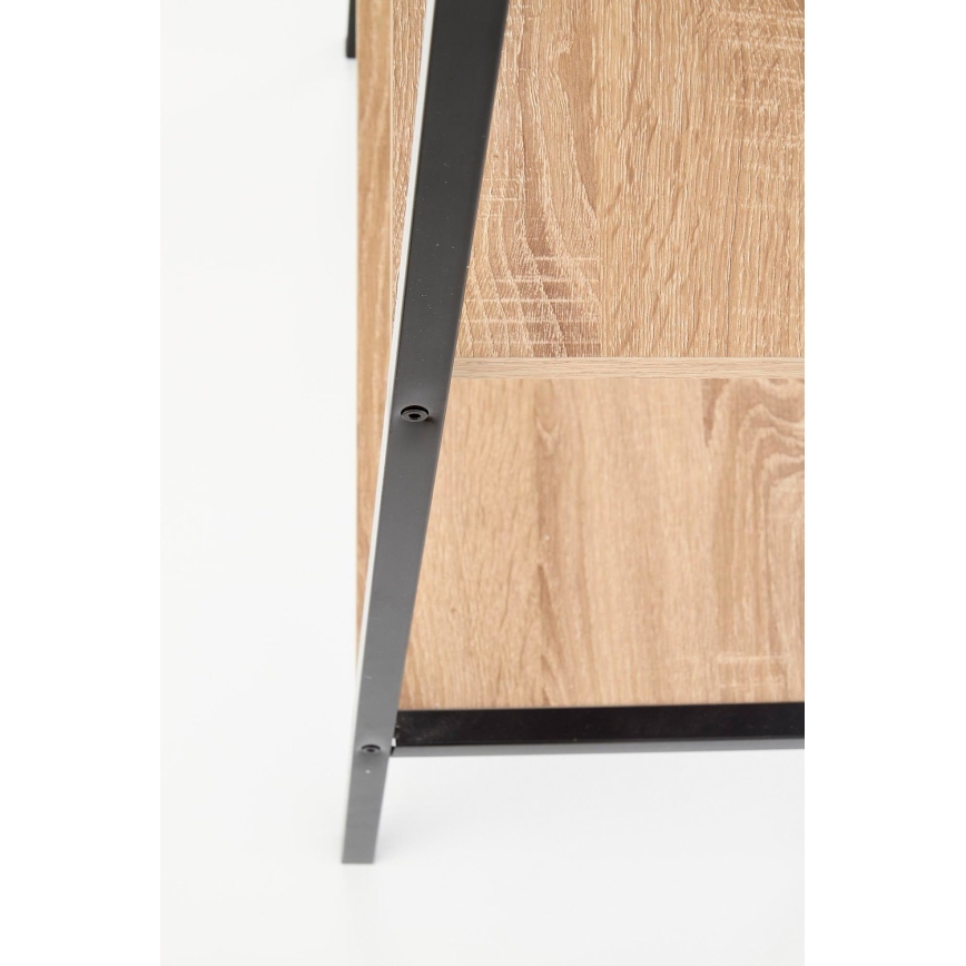 Βιβλιοθήκη NARVIK 148x60 cm μαύρο/δρυς sonoma