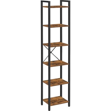 Βιβλιοθήκη NAVARO, 40x179x30 εκ., καφέ/μαύρη