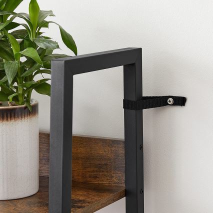 Βιβλιοθήκη NAVARO καφέ/μαύρη