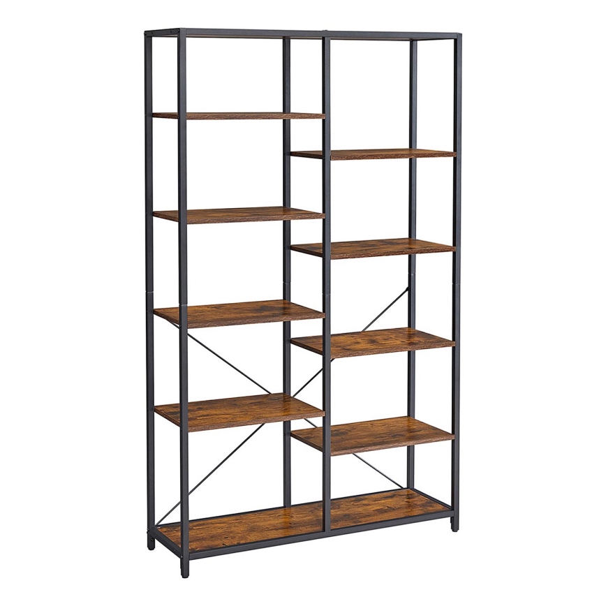 Βιβλιοθήκη NAVARO καφέ/μαύρη