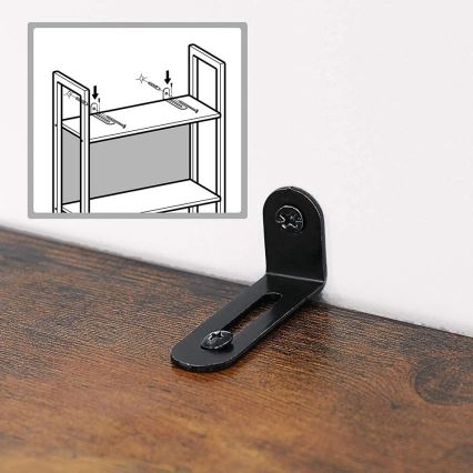 Βιβλιοθήκη NAVARO καφέ/μαύρη