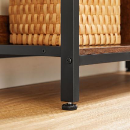 Βιβλιοθήκη NAVARO καφέ/μαύρη