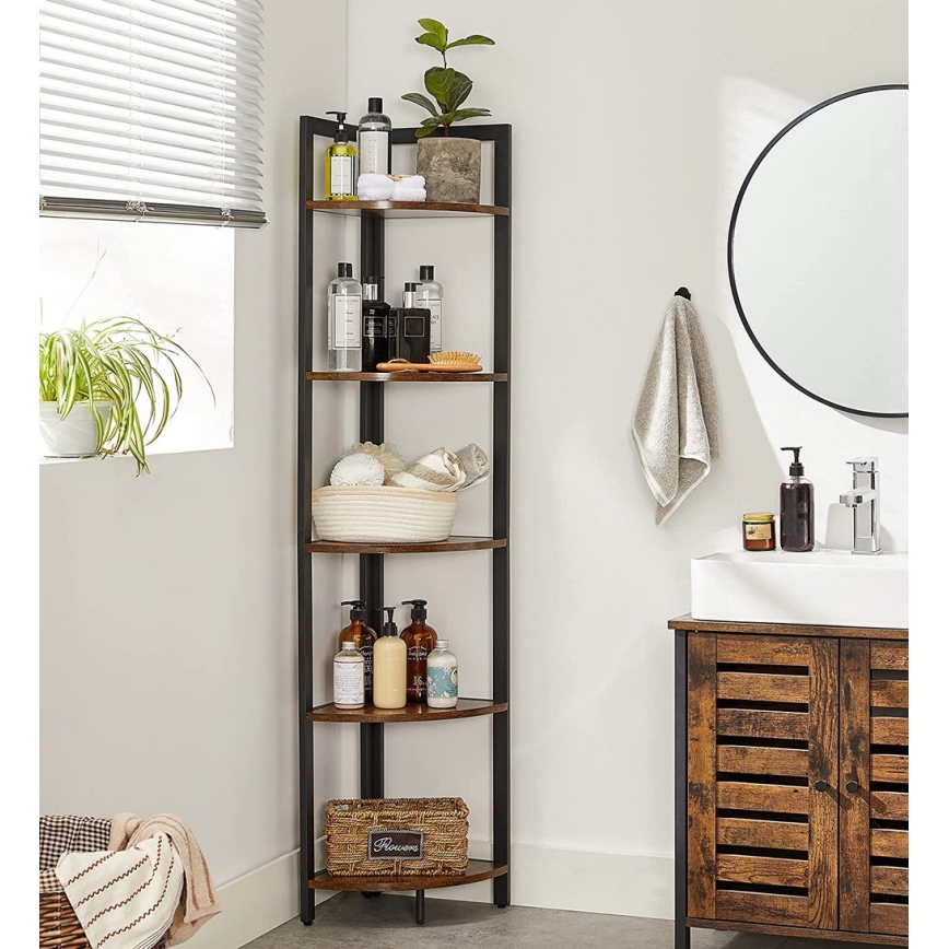 Βιβλιοθήκη NAVARO καφέ/μαύρη