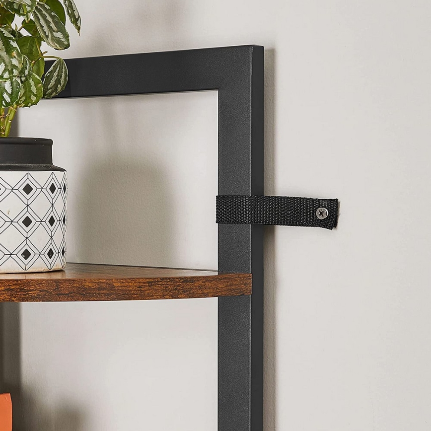 Βιβλιοθήκη NAVARO καφέ/μαύρη