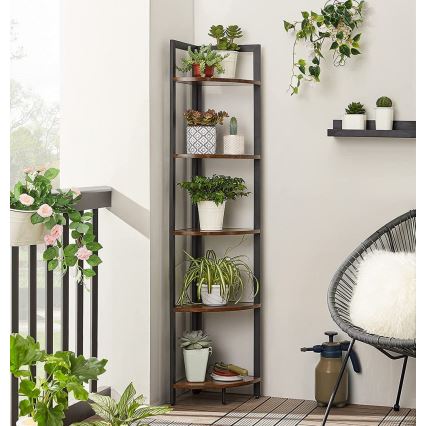 Βιβλιοθήκη NAVARO καφέ/μαύρη