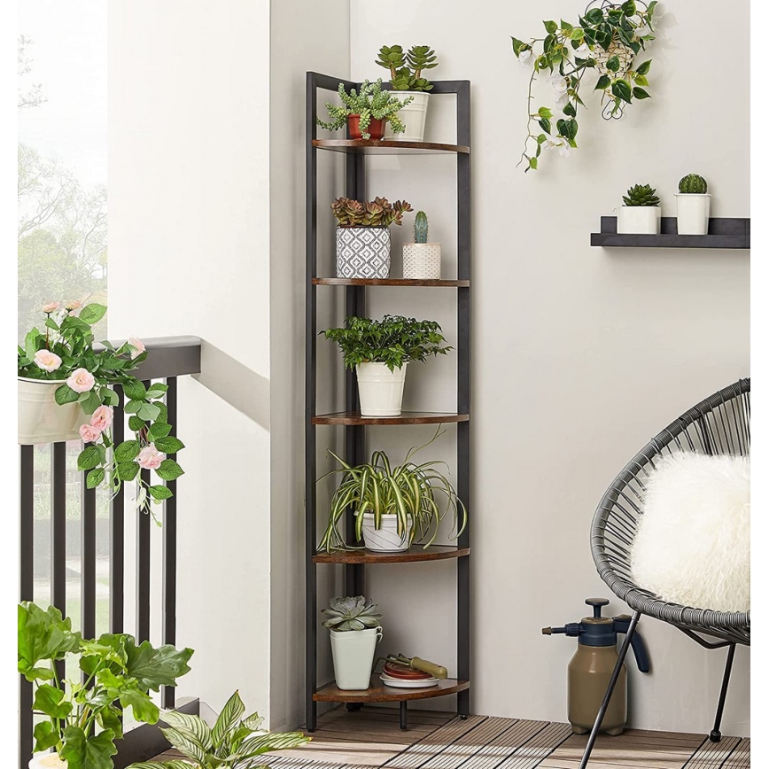 Βιβλιοθήκη NAVARO καφέ/μαύρη