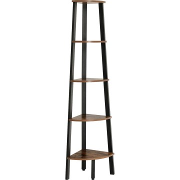 Βιβλιοθήκη NAVARO καφέ/μαύρη