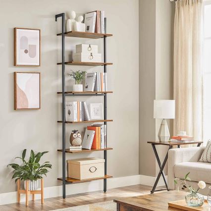 Βιβλιοθήκη NAVARO, καφέ/μαύρο