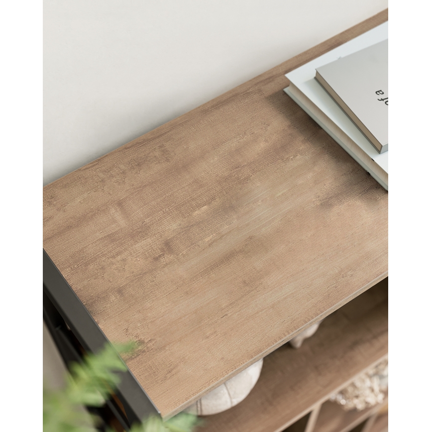 Βιβλιοθήκη NAVARO καφέ/μαύρο