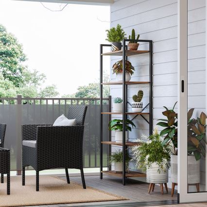 Βιβλιοθήκη NAVARO σε καφέ/μαύρο