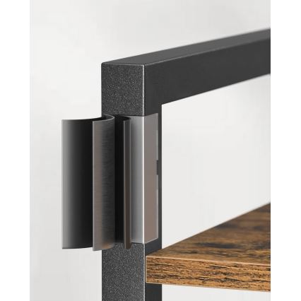 Βιβλιοθήκη NAVARO σε καφέ/μαύρο