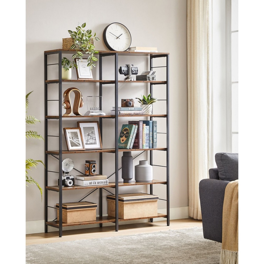 Βιβλιοθήκη NAVARO σε καφέ/μαύρο