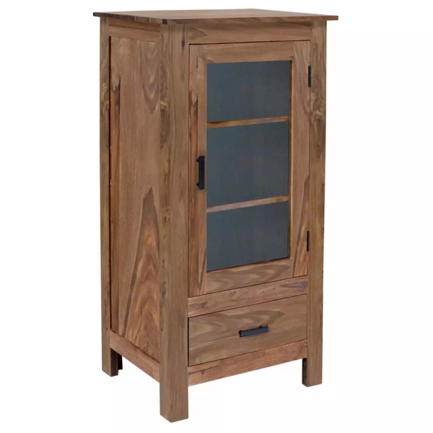 Βιβλιοθήκη RAMI 120x60 cm μασίφ ξύλο/παλίσανδρος