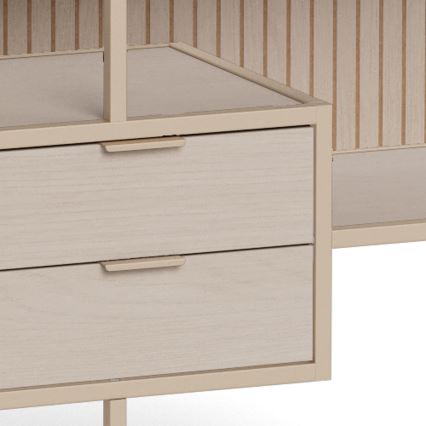 Βιβλιοθήκη SARON 114x78 cm γκρι