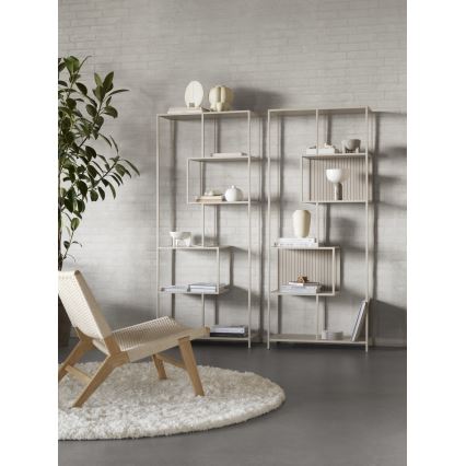 Βιβλιοθήκη SARON 77x185 cm γκρι