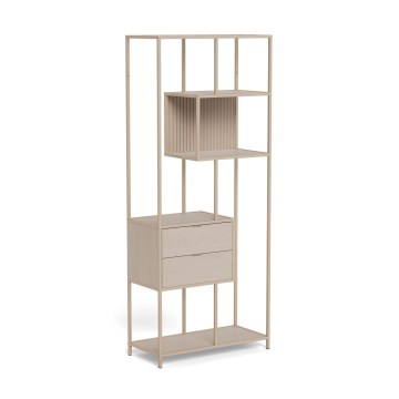 Βιβλιοθήκη SARON 77x185 cm γκρι