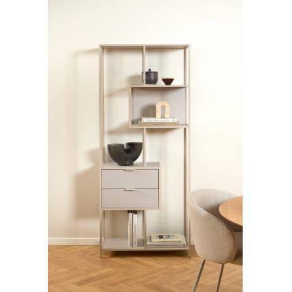 Βιβλιοθήκη SARON 77x185 cm γκρι