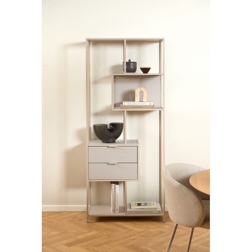 Βιβλιοθήκη SARON 77x185 cm γκρι