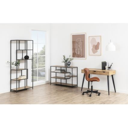 Βιβλιοθήκη SARON δρυς/μαύρο