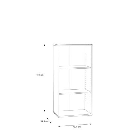 Βιβλιοθήκη URAN σε απόχρωση artisan δρυός