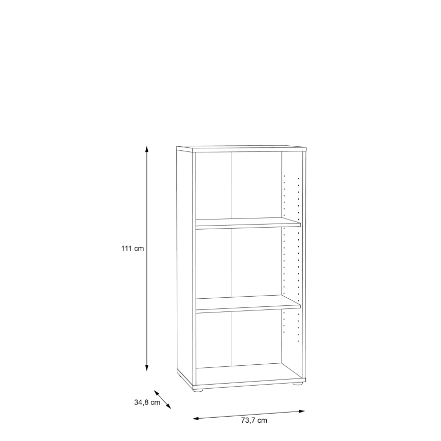 Βιβλιοθήκη URAN σε απόχρωση artisan δρυός