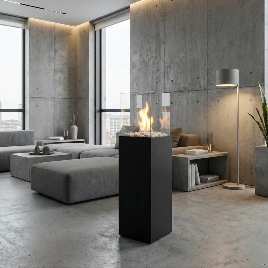 Βιοκαμινάδα ALICANTE 26,5x80,5 cm 2kW μαύρη