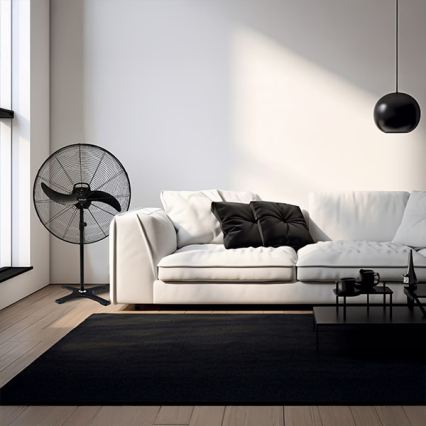 Βιομηχανικός επιδαπέδιος ανεμιστήρας 115W/230V, διάμ. 66 cm, μαύρος