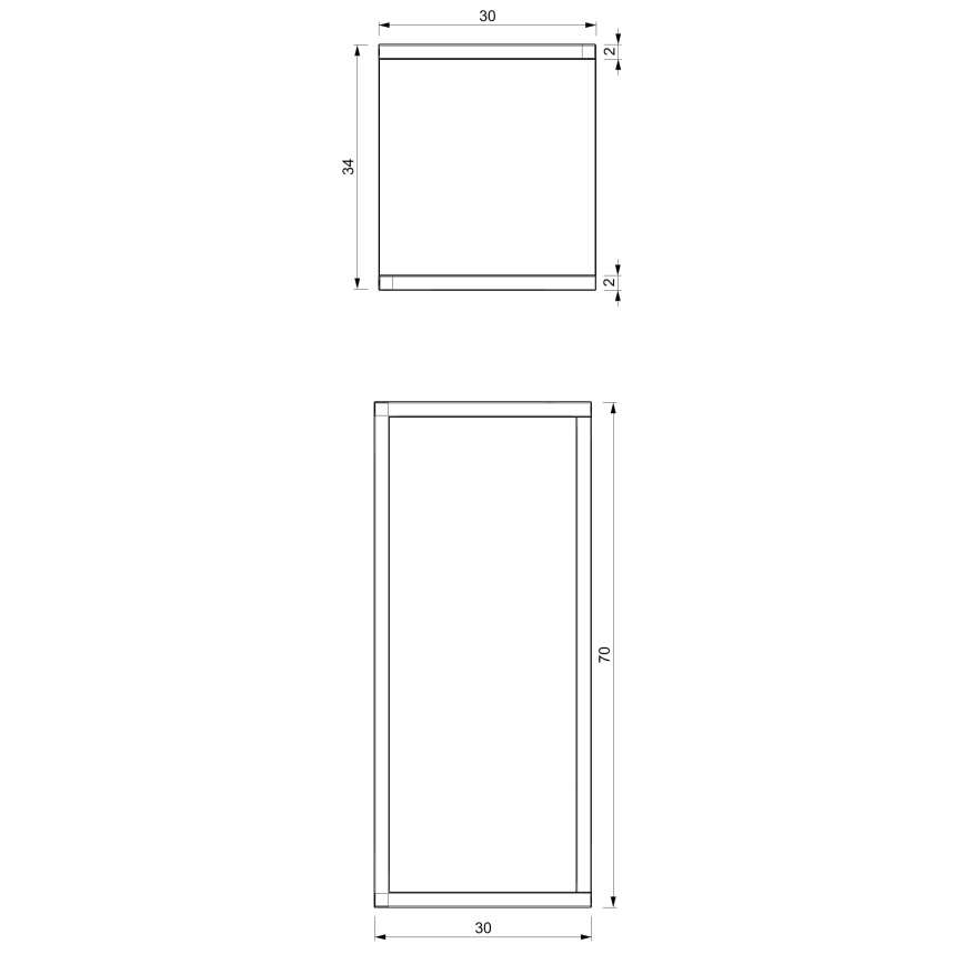 Βάση για λουλούδια 70x30x34 εκ. λευκή