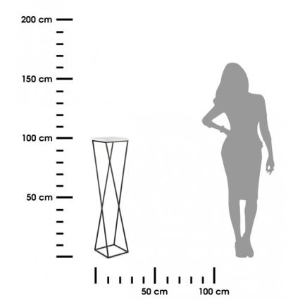 Βάση για λουλούδια LOFT 100x24 εκ. μαύρο/λευκό