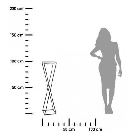 Βάση για λουλούδια LOFT 100x24 εκ. μαύρο/λευκό
