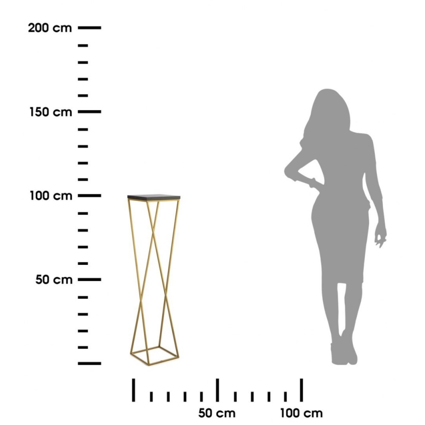 Βάση για λουλούδια LOFT 100x24 εκ. χρυσό/μαύρο