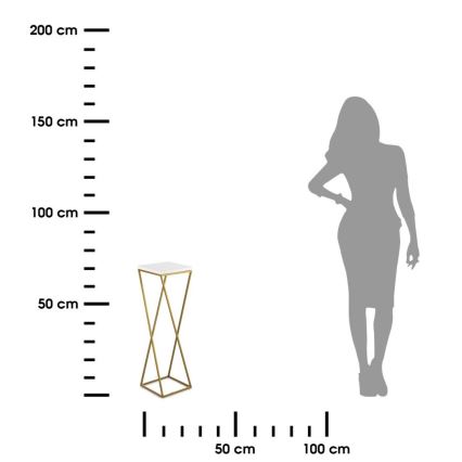 Βάση για λουλούδια LOFT 70x24 εκ. χρυσό/λευκό