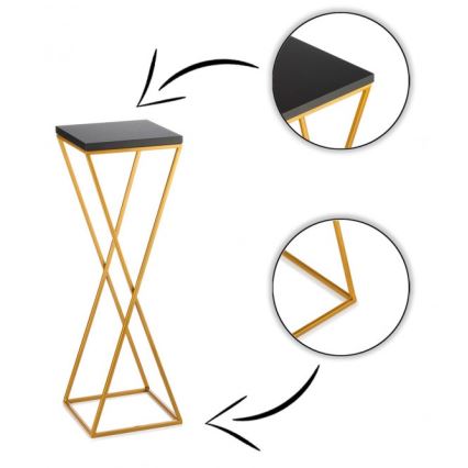 Βάση για λουλούδια LOFT 70x24 εκ. χρυσή/μαύρη