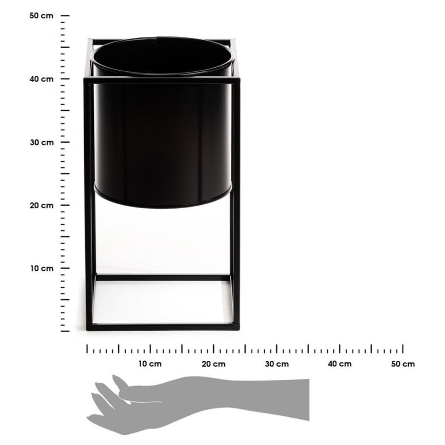 Βάση για λουλούδια RING 40x23 εκ. μαύρη