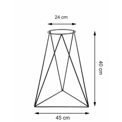 Βάση γλάστρας TRIANGL 40x45 cm μαύρο