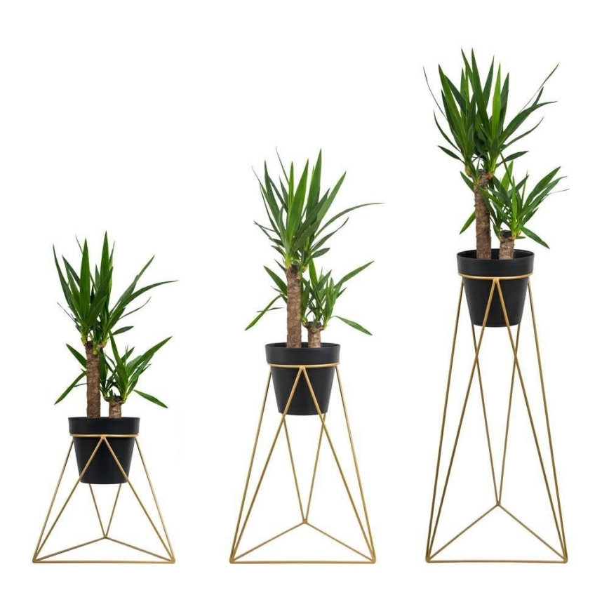 Βάση γλάστρας TRIANGL 90x50 cm χρυσό