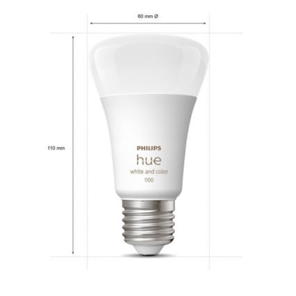 Βασικό σετ Philips Hue WHITE AND COLOR AMBIANCE 2xE27/9W/230V 2000-6500K + συσκευή διασύνδεσης