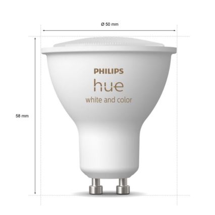 Βασικό σετ Philips Hue WHITE AND COLOR AMBIANCE 3xGU10/5,7W/230V 2000-6500K + μια συσκευή προς σύνδεση