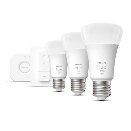 Βασικό σετ Philips Hue WHITE 3xE27/9,5W 2700K + συσκευή διασύνδεσης