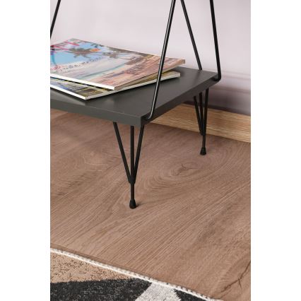 Βιβλιοθήκη BALABAN 165x48 cm ανθρακί/μαύρο