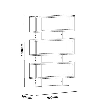 Βιβλιοθήκη ELZE 130,8x90 cm λευκή