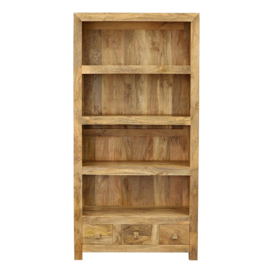 Βιβλιοθήκη HINA 180x90 cm μασίφ ξύλο/μάνγκο